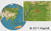 Satellite Location Map of Qu Xian