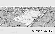 Gray Panoramic Map of Qu Xian