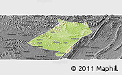 Physical Panoramic Map of Qu Xian, darken, desaturated