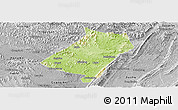 Physical Panoramic Map of Qu Xian, desaturated