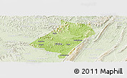 Physical Panoramic Map of Qu Xian, lighten