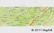 Physical Panoramic Map of Qu Xian