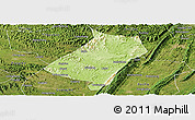 Physical Panoramic Map of Qu Xian, satellite outside