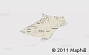 Shaded Relief Panoramic Map of Qu Xian, cropped outside