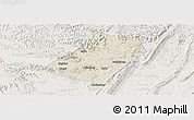 Shaded Relief Panoramic Map of Qu Xian, lighten