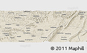Shaded Relief Panoramic Map of Qu Xian