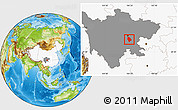 Physical Location Map of Renshou, highlighted country, highlighted parent region