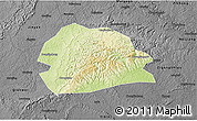 Physical 3D Map of Rong Xian, darken, desaturated