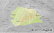 Physical 3D Map of Rong Xian, desaturated