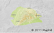 Physical 3D Map of Rong Xian, lighten, desaturated