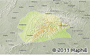 Physical 3D Map of Rong Xian, semi-desaturated