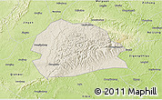 Shaded Relief 3D Map of Rong Xian, physical outside