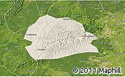 Shaded Relief 3D Map of Rong Xian, satellite outside