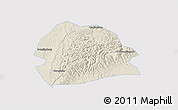 Shaded Relief 3D Map of Rong Xian, single color outside