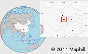 Gray Location Map of Rong Xian, highlighted country