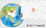 Physical Location Map of Rong Xian, highlighted country