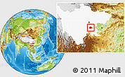 Physical Location Map of Rong Xian, highlighted parent region