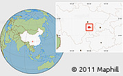 Savanna Style Location Map of Rong Xian, highlighted country