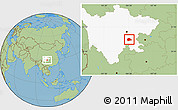 Savanna Style Location Map of Rong Xian, highlighted parent region