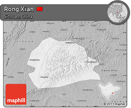Gray Map of Rong Xian