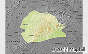 Physical Map of Rong Xian, darken, desaturated