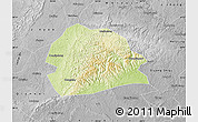 Physical Map of Rong Xian, desaturated