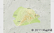 Physical Map of Rong Xian, lighten, semi-desaturated