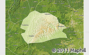 Physical Map of Rong Xian, satellite outside