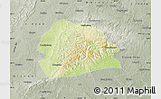 Physical Map of Rong Xian, semi-desaturated