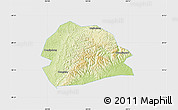 Physical Map of Rong Xian, single color outside