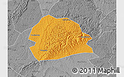 Political Map of Rong Xian, desaturated