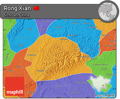 Political Map of Rong Xian