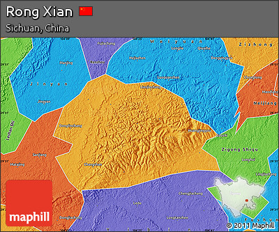Political Map of Rong Xian