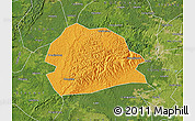 Political Map of Rong Xian, satellite outside