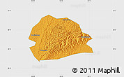 Political Map of Rong Xian, single color outside