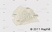 Shaded Relief Map of Rong Xian, cropped outside