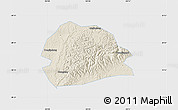 Shaded Relief Map of Rong Xian, single color outside