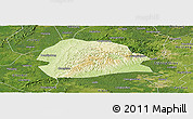 Physical Panoramic Map of Rong Xian, satellite outside