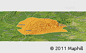 Political Panoramic Map of Rong Xian, satellite outside