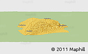 Savanna Style Panoramic Map of Rong Xian, single color outside