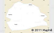 Classic Style Simple Map of Rong Xian, single color outside