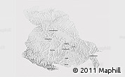 Physical 3D Map of Serxu, cropped outside