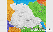 Physical 3D Map of Serxu, political outside