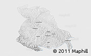 Physical 3D Map of Serxu, single color outside