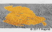Political Panoramic Map of Serxu, desaturated