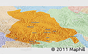 Political Panoramic Map of Serxu, lighten