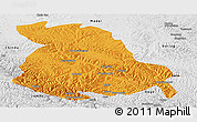 Political Panoramic Map of Serxu, physical outside