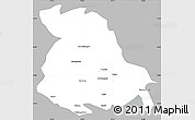 Gray Simple Map of Serxu, single color outside