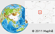 Physical Location Map of Shifang, highlighted country
