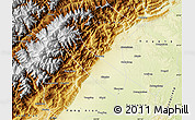 Physical Map of Shifang